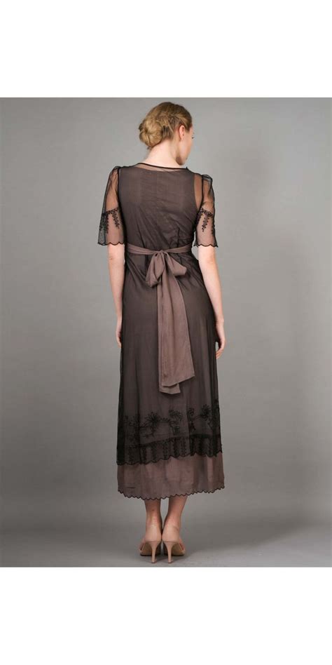New Vintage Titanic Tea Party Dress In Black Coco By Nataya Dresses