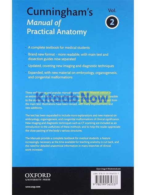 cunningham s manual of practical anatomy volume two thorax and abdomen 15th edition kitaabnow