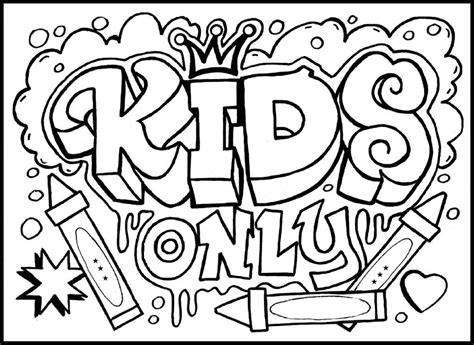 Graffiti Coloring Pages To Download And Print For Free