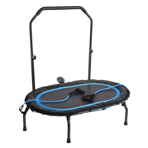 Stamina Intone Oval Fitness Trampoline With Foam Handlebar And