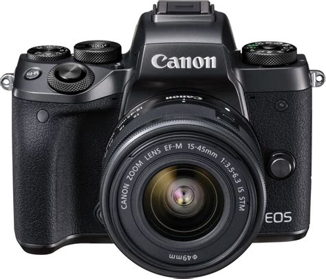Canon Eos M5 Mirrorless Camera With Ef M 15 45mm Zoom Lens Black