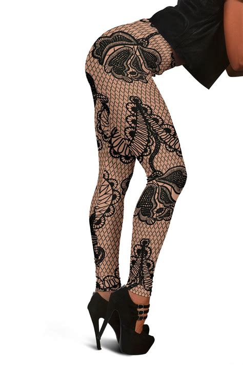 Black Lace Women S Leggings Black Lace Leggings Lace Leggings