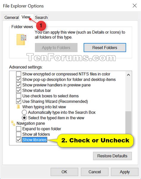 How To Hide Or Show Libraries In Navigation Pane In Windows 10 Tutorials
