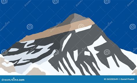 Mount Everest Vector Illustration Stock Illustration Illustration Of