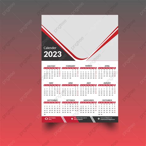 Gambar Templat Desain Kalender Dinding 2023 Templat Untuk Unduh Gratis