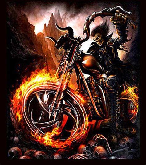 Pin By Matthew Grant On Skull Tastic Biker Art Ghost Rider Skull Art