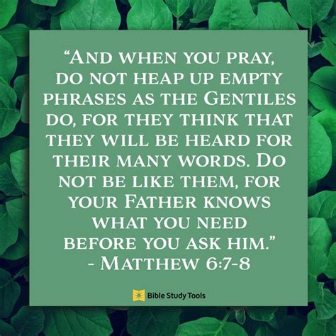 God Knows What We Need Before We Ask Matthew 68 Your Daily Bible