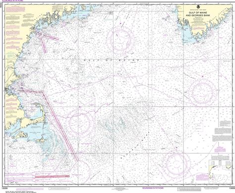 Gulf Of Maine And Georges Bank 1949 Nautical Map Reprint Big Area
