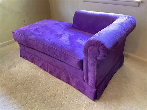Lavishing , Newly Upholstered Purple Velvet Chaise Lounge. #1856925