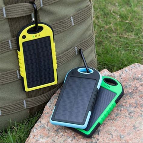 Portable Solar Charger 5000mah Dual Usb Drop Resistance For Smartphone