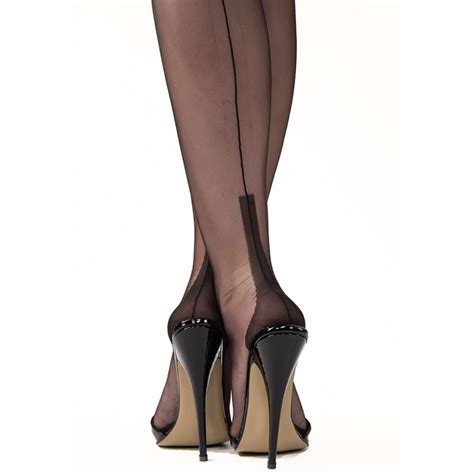 Sexy Susan Heel Gio Fully Fashioned Authentic Blk Seamed Stockings Made