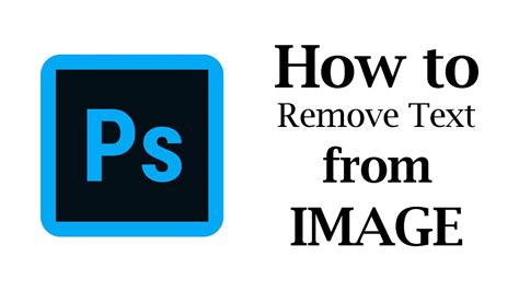How To Remove Text From Image In Photoshop Youtube
