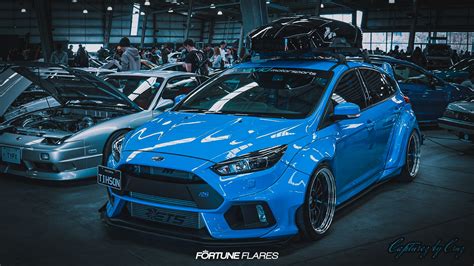 Blue Ford Focus Rs With Fortune Flares Body Kit Is An Urban Rally Car