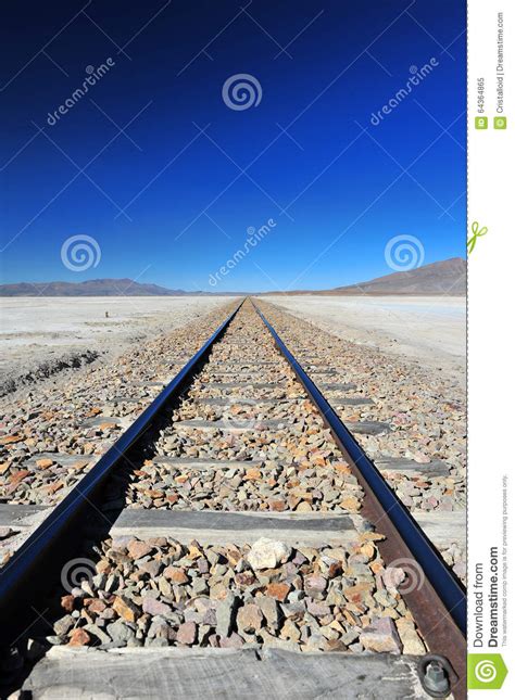 Old Railway In Salar De Uyuni Bolivia Stock Image