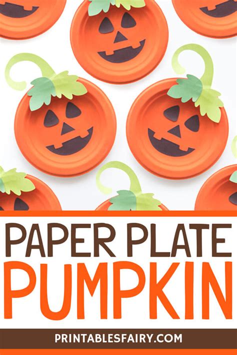 Paper Plate Pumpkin Craft The Printables Fairy