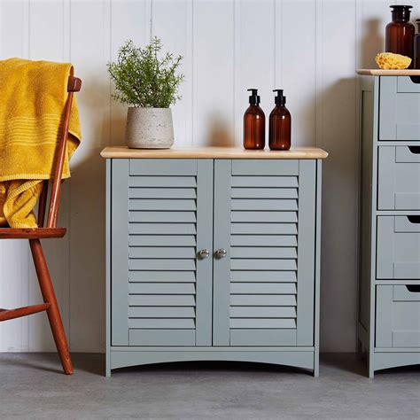 Install new vanities with tops or update your current vanities with our vanities without tops.keep your bathroom organized and clutter free with our selection of over. VonHaus Grey Bathroom Storage Cabinet Free Standing Unit ...