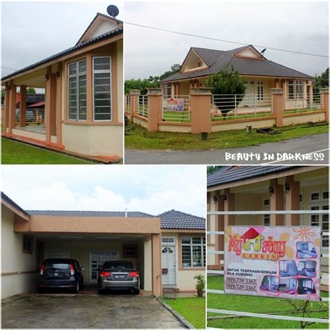 Sedia ada dari tuan rumah, bench kayu : Rumah Sewa Johor Bahru Larkin - Nirumahma