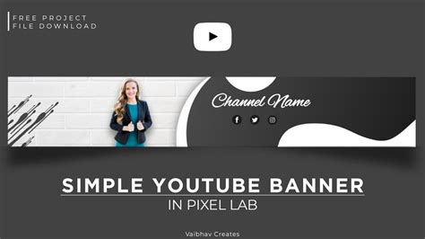 Simple Youtube Banner Tutorial In Pixel Lab Pixel Lab Tutorial