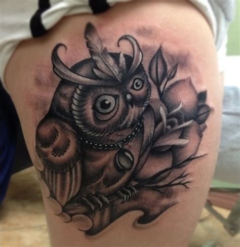 Art Body Tattoos Angry Black Owl Tattoo