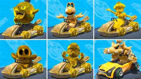 All Gold Characters Unlocked In Mario Kart 8 Deluxe Youtube