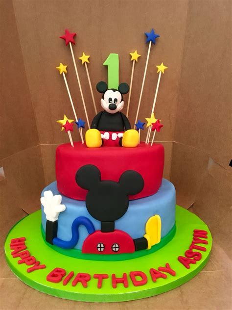 1,161 1 year birthday cake products are offered for sale by suppliers on alibaba.com, of which event & party supplies accounts for 7%, wedding decorations & gifts accounts for 1%, and cake tools accounts for 1%. Mickey Mouse Cake Birthday boy One year old cake #chocolate #dulcedeleche… | Decor ideas ...