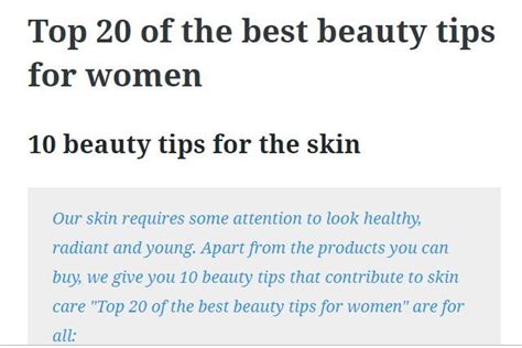Top 20 Of The Best Beauty Tips For Women
