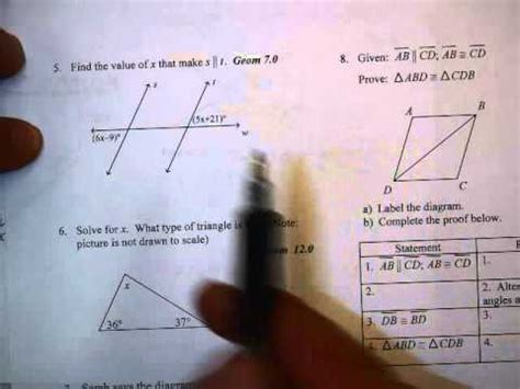 Geometry Unit 2 Review #4 5 6 Angle Relationships and ...
