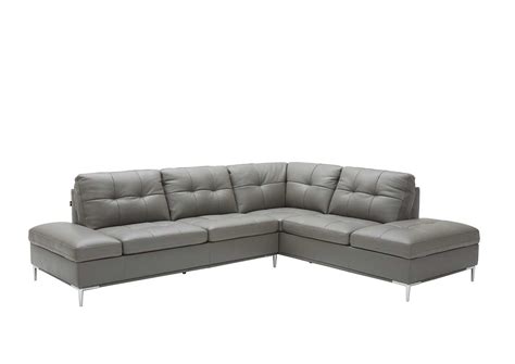 Lexicon sectional sofa chaise, gray. Gray Leather Sectional sofa NJ Lenard | Leather Sectionals
