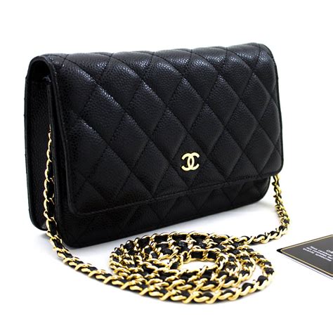 Chanel U96 Chanel Caviar Wallet On Chain Woc Black Shoulder Bag Cr