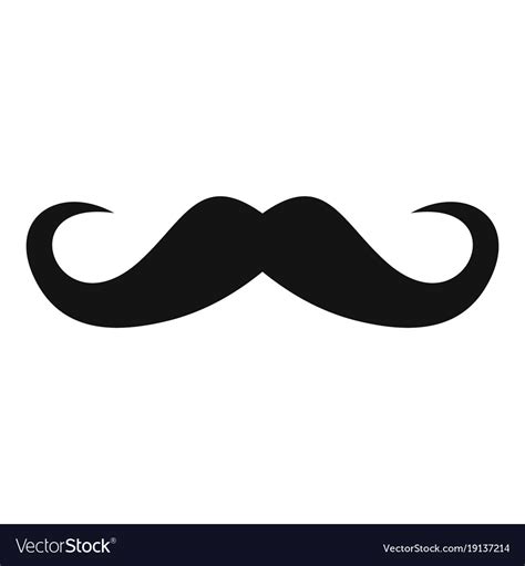 Handlebar Mustache Icon Simple Style Royalty Free Vector