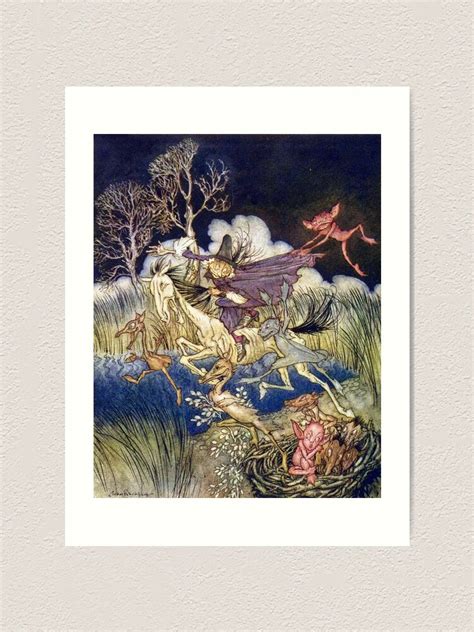 Sleepy Hollow Witch Arthur Rackham Art Print For Sale By