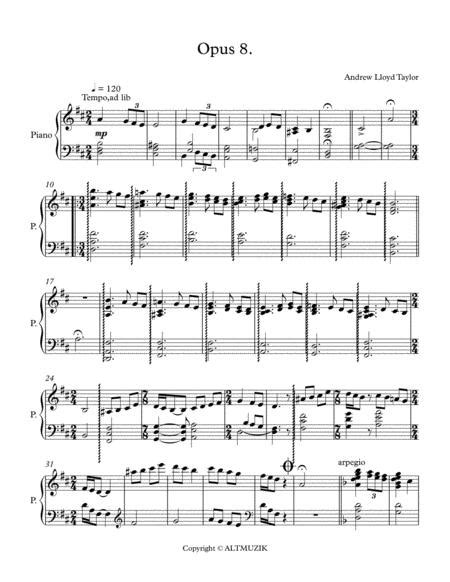 Opus 8 By Andrew Lloyd Taylor Digital Sheet Music For Score