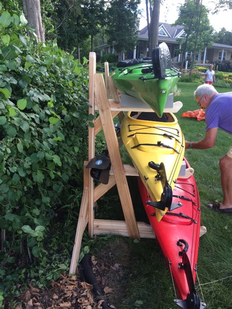 Diy Kayak Rack Home Made Kayak Rack Plans Plans For Boat Also I