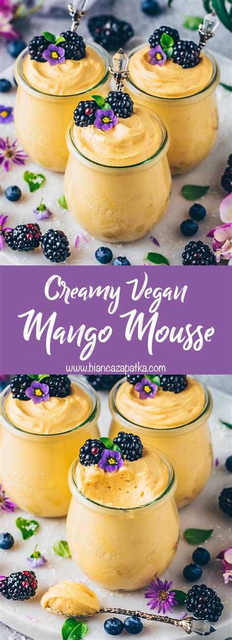 Vegan Mango Mousse Dessert Quick And Easy Bianca Zapatka Recipes