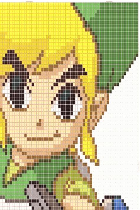 Pixel Art Grid Zelda