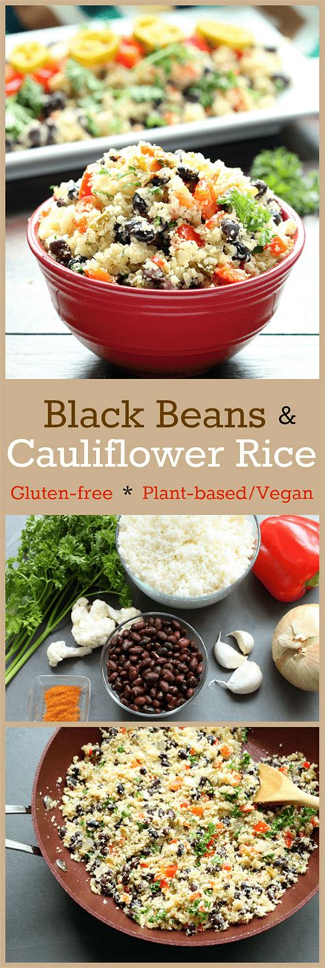 Black Beans And Cauliflower Rice Low Carb Recipes Whole Food Recipes
