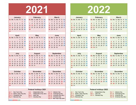 Download a free printable calendar for 2021 or 2022, in a variety of different formats and colors. 2021 and 2022 Calendar Printable with Holidays Word, PDF - Free Printable 2020 Monthly Calendar ...