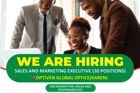 Sales and Marketing Executive Job Vacancy -30 Positions - Optiven Group