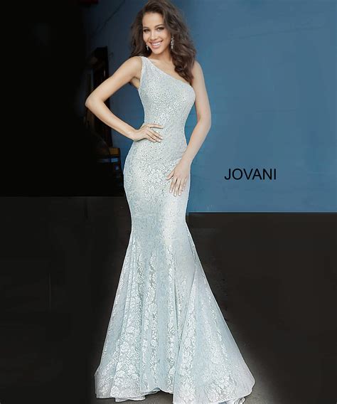 Jovani Silver Lace Embellished Sleeveless Prom Dress