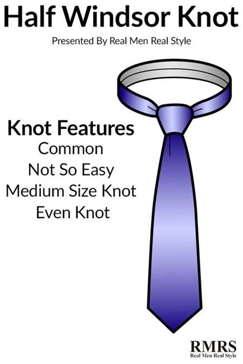 How To Tie A Half Windsor Knot Infographic Half Windsor Windsor Knot
