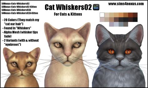 Cat Whiskers 02 By Samanthagump At Sims 4 Nexus Sims 4 Updates