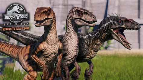 All New Raptor Skins Showcase Return To Jurassic Park Showcase Dlc Youtube