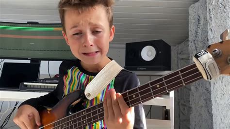 Amazing 9 Year Old Kid Playing The Bass To Gospel Music