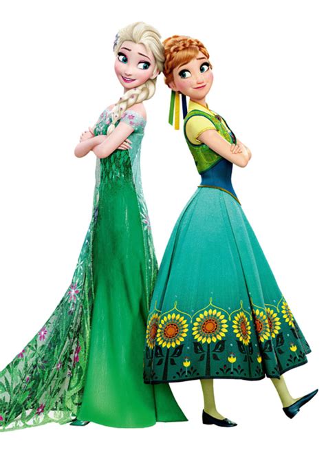 Image Elsa And Anna Frozen Fever Renderpng Disney Wiki Fandom