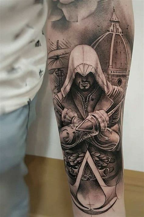 Ac Tattoo Assassins Creed Tattoo Sleeve Tattoos Tattoo Designs