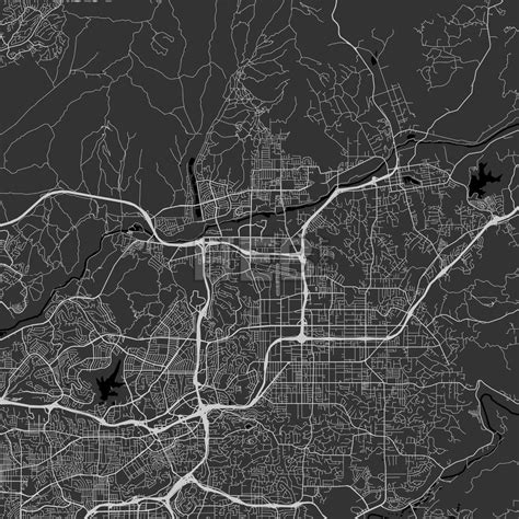 Santee California Area Map Dark Hebstreits Sketches Area Map