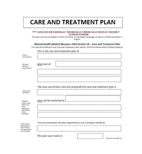 Printable Treatment Plan Template Web Create The Best Treatment Plan