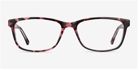 marion rectangle pink tortoise glasses for women eyebuydirect canada