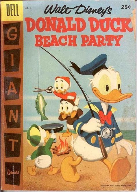 Donald Duck Beach Party 1954 1959 Dell Giant 4 Good C