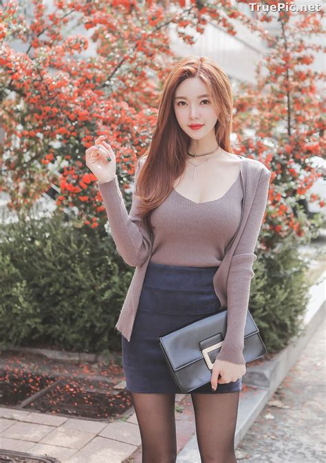 korean fashion model hyemi office dress collection 3